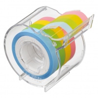 Memoc Roll Tape Film Type (Self-Stick Film Tape) 7mm width with dispenser (contained 4 rolls)